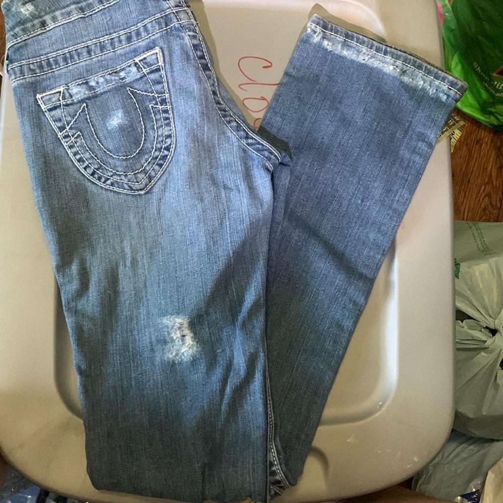 TRUE RELIGION DISTRESSED DENIM